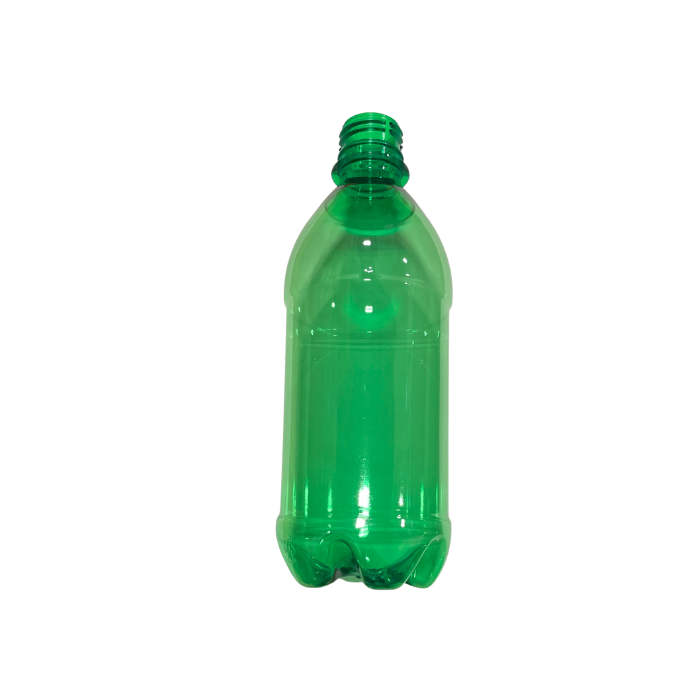 Green shop plastic bottles