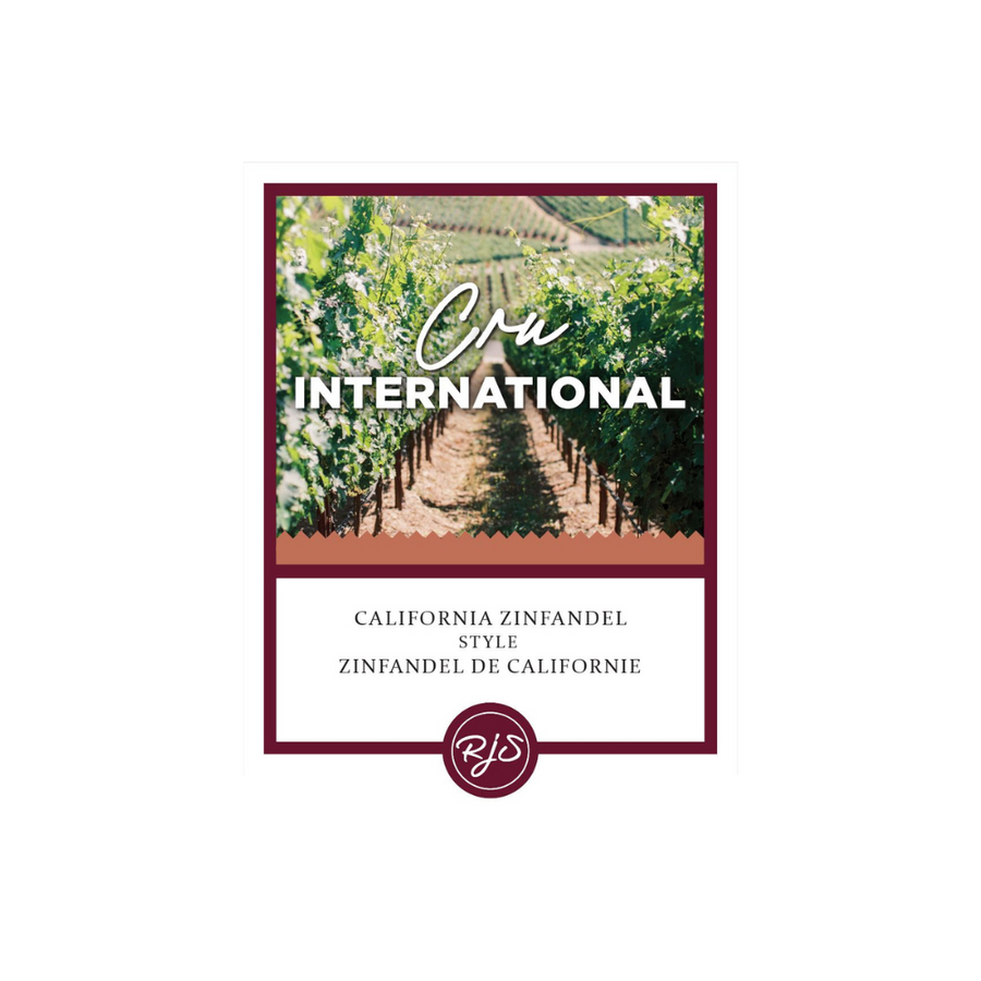 Labels - Cru International Zinfandel - HJL - The Wine Warehouse CA