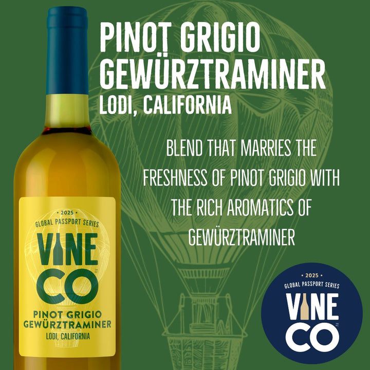 VineCo Global Passport Series - Pinot Grigio Gewürztraminer, Lodi, California (January 2025)