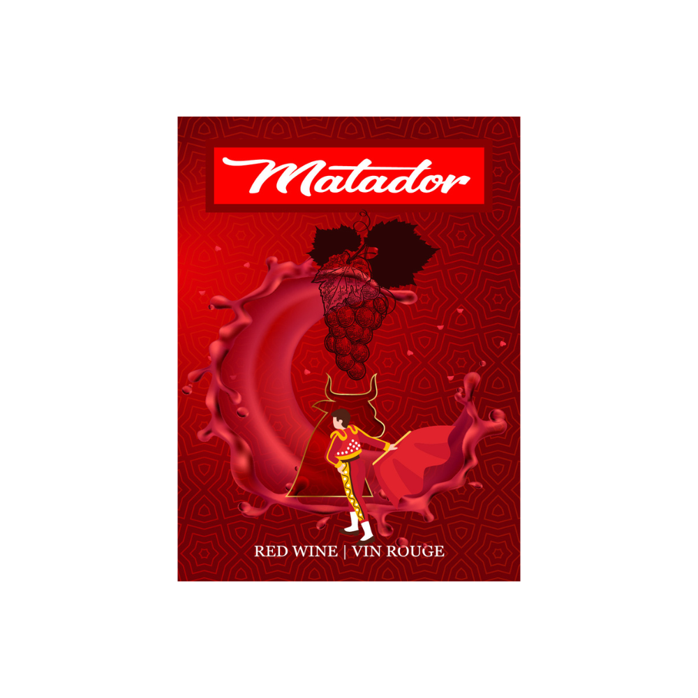 Labels - Matador Red- HJL - The Wine Warehouse CA